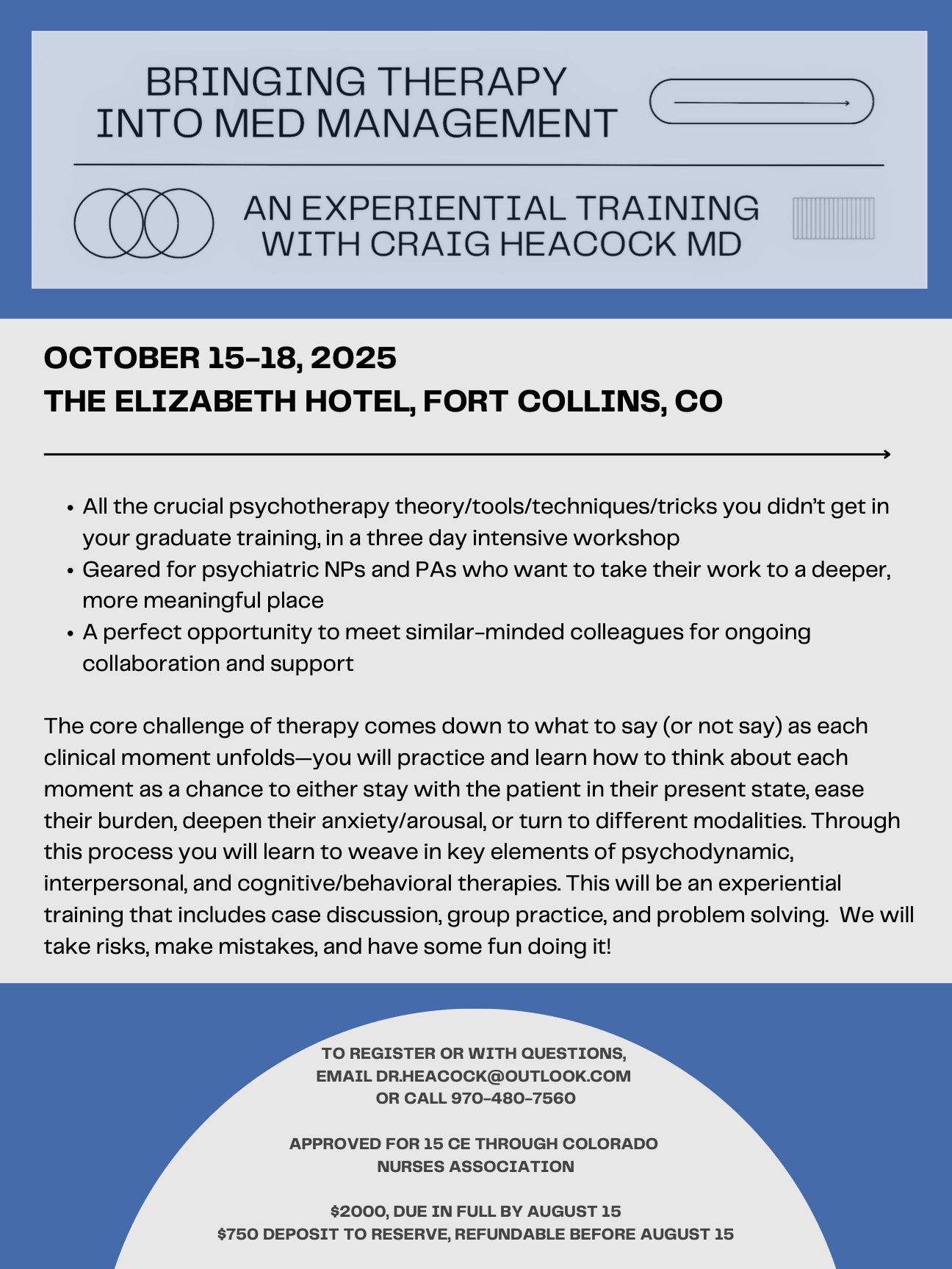 Training flyer