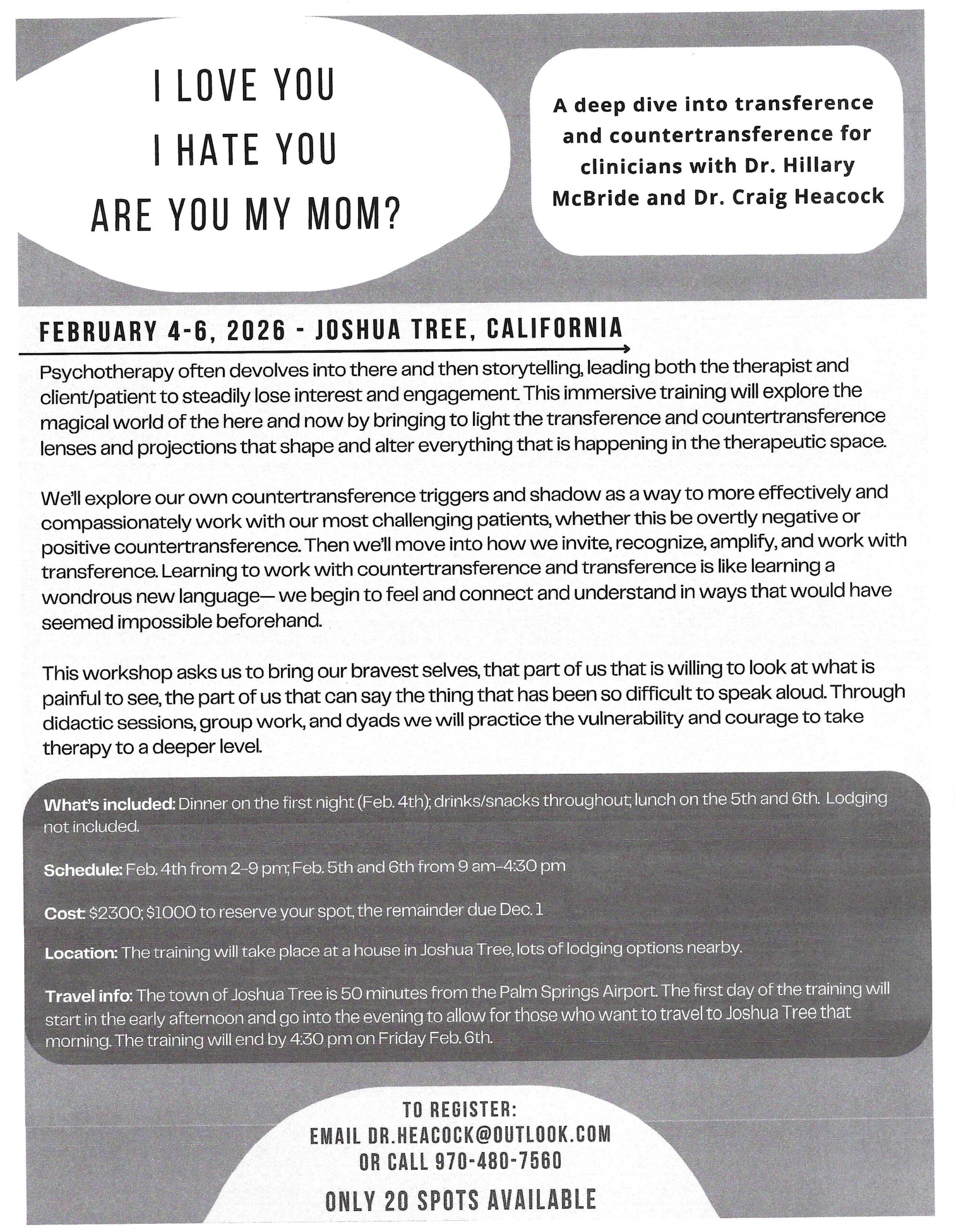 Training flyer