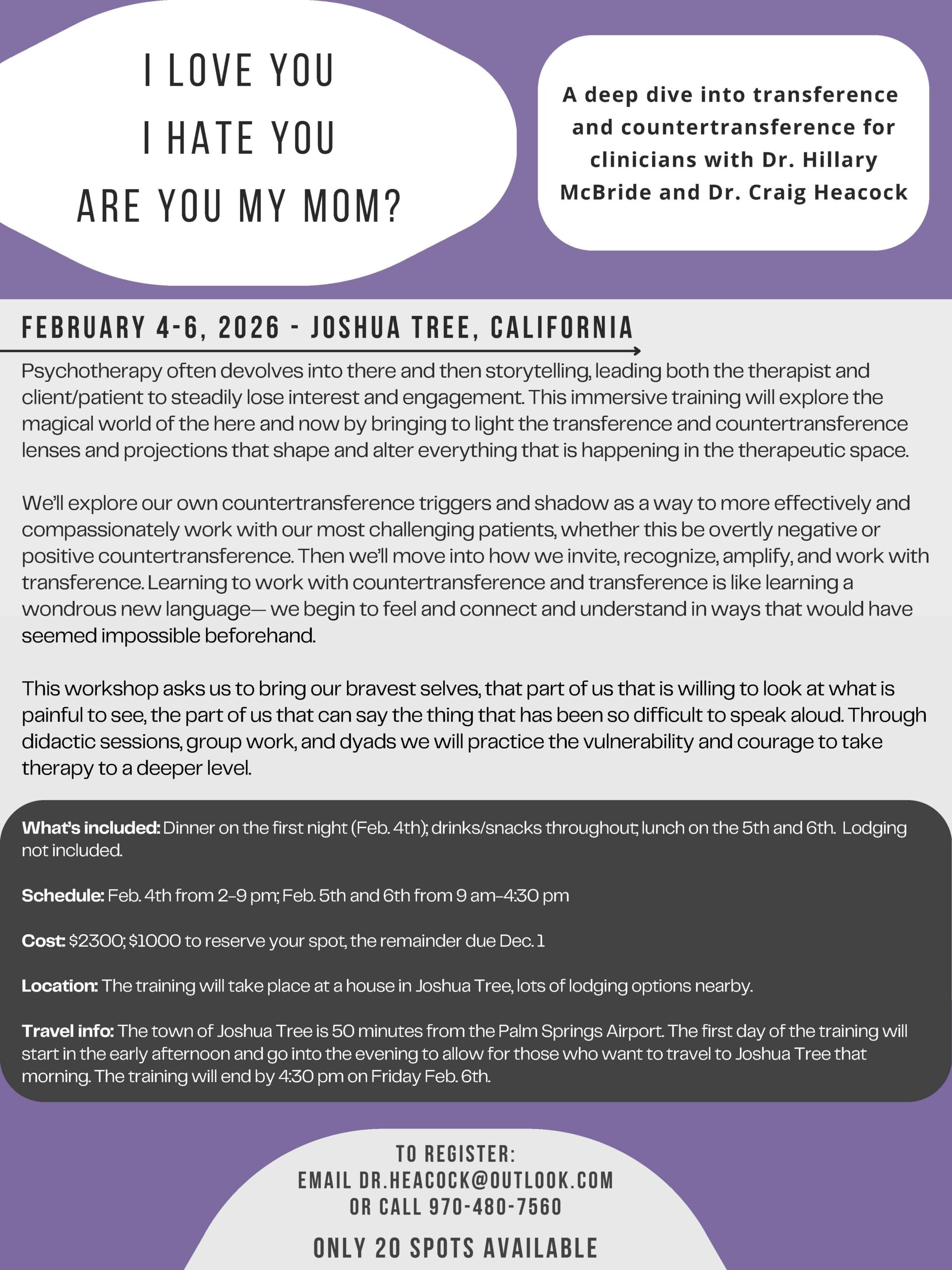 Training flyer